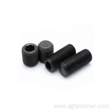 Steel set screws with flat point